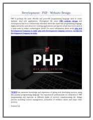 Development - PHP - Website Design.doc