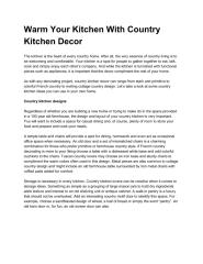 Warm Your Kitchen With Country Kitchen Decor.pdf