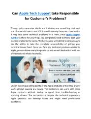 Can Apple Tech Support take Responsible for Customer.pdf